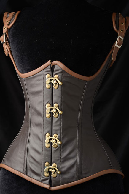 Grand Steampunk Leather Clasp Corset-YOKO5323