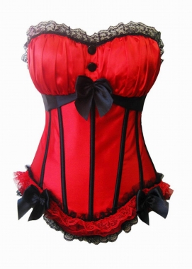 Front Three Bows and Lace Corset-YOKO5158